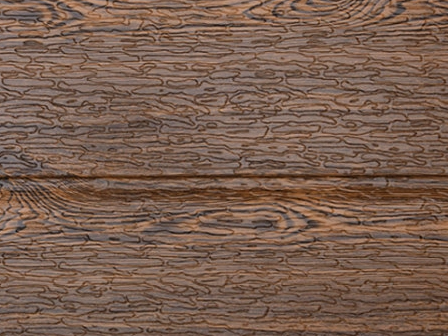 Деревянная текстура внешней сайдинговой металлической конструкции с изоляцией и резным дизайном