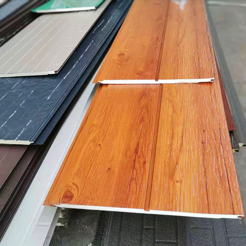 Текстура древесины 16 мм, настраиваемые металлические декоративные полиуретановые стеновые панели для отделки стен, строительные материалы