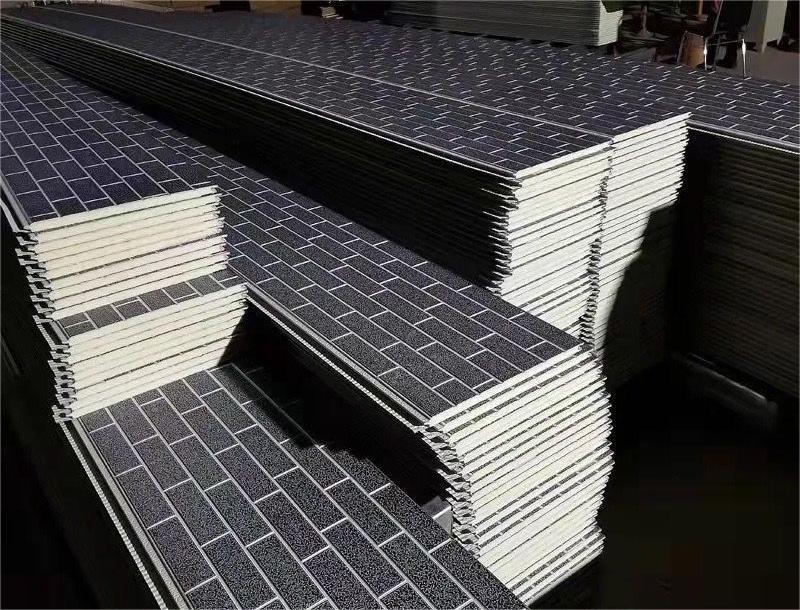 Изоляционная плита для самостоятельных домов с кирпичной текстурой для современных стендов и складских помещений. Сэндвич-панель