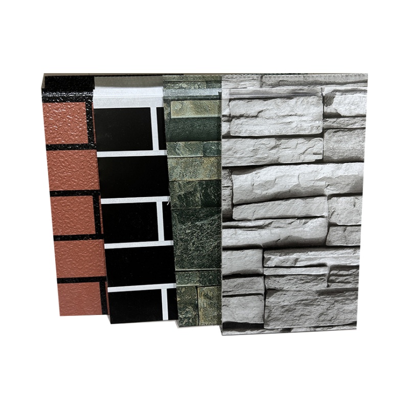 Кирпичная текстура. Металлическая резная панель. Внешний сайдинг.