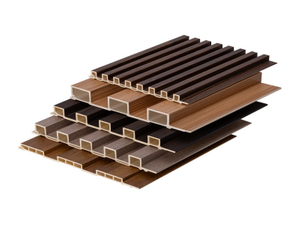 Декоративная облицовочная стеновая панель WPC с деревянной текстурой ткани обоев