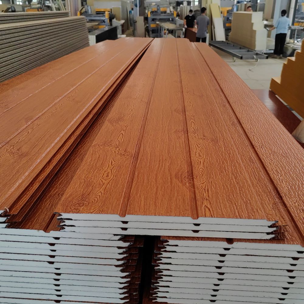 Сэндвич-панель с текстурой древесины высокого качества для стильной изоляционной панели офиса