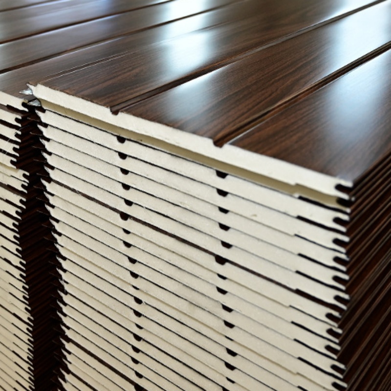 Изоляционная доска для металлических стен с деревянной текстурой для проектов реконструкции роскошных вилл