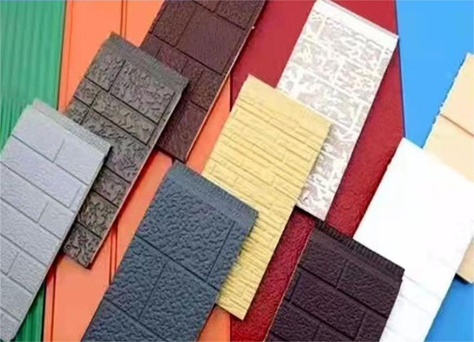 Деревянная текстура тортов Прочная стальная конструкция для современного офиса и склада Сэндвич-панель