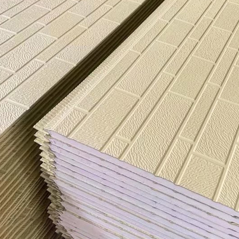 Кирпичная текстура. Эффективные изоляционные панели для металлических стен для современного дизайна дома.