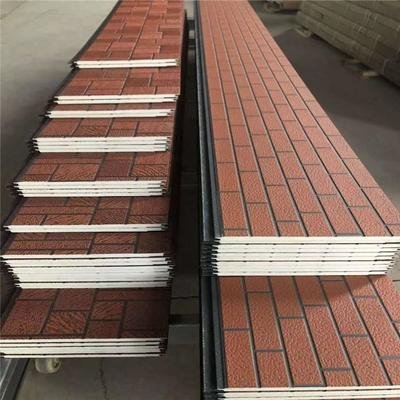 Материал с текстурой кирпича. Облицовка стен. Простая в установке и настраиваемая металлическая изоляция. Панели для наружных стен.