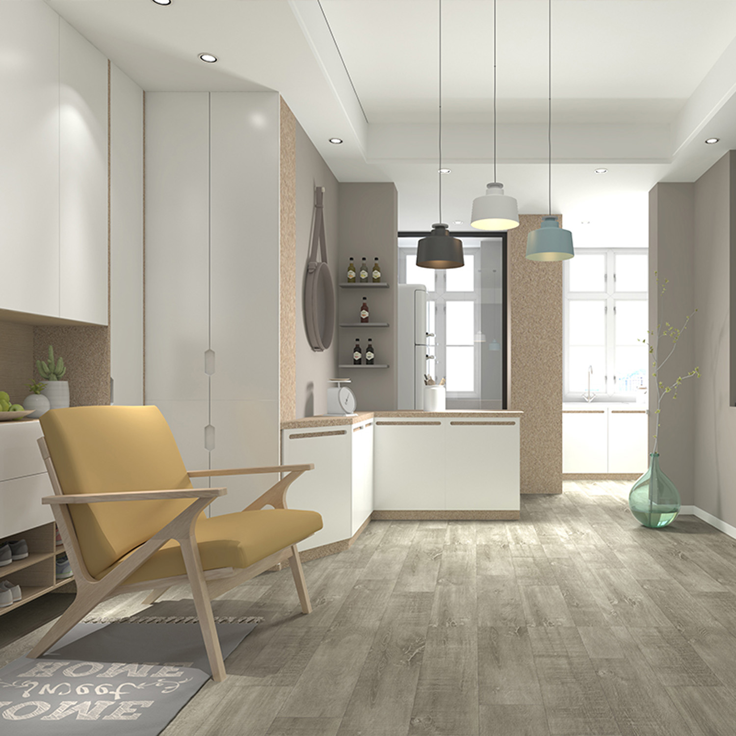 Spc Flooring Современный дизайн под дерево. Высококачественный, легко чистящийся виниловый пол для пола в помещении.
